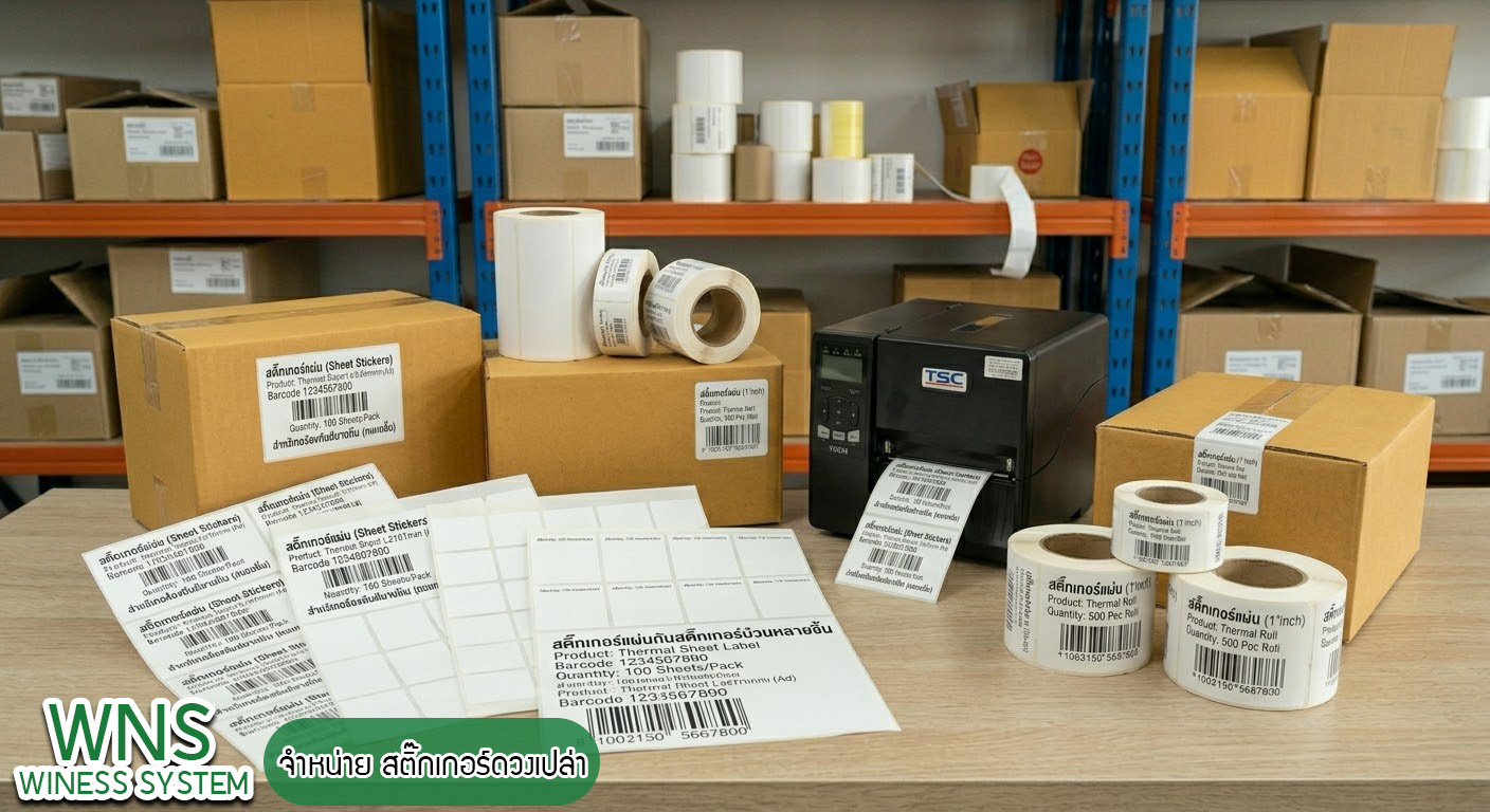Winess System, บริษัท ไวซ เนส ซีสเต็มส์ จำกัด, รับผลิตฉลากตราสินค้า, จำหน่ายบาสติ๊เกอร์ดวงเปล่า, จำหน่ายลาเบล, ลาเบล, สติ๊เกอร์ดวงเปล่า, จำหน่ายสติ๊กเกอร์ดวงเปล่า, สเเกนเนอร์บาร์โค๊ด, โปรเเกรมพิมพ์บาร์โค๊ด, เครื่องพิมพ์บาร์โค๊ด, จำหน่ายเครื่องพิมพ์บาร์โค๊ด, จำหน่ายเครื่องปริ้นท์บาร์โค๊ด